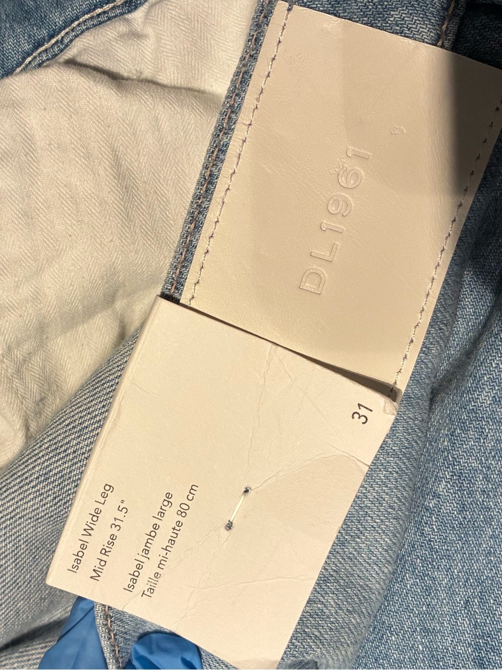 NWT DL1961 Isabel Wide Leg 31.5’ Jeans in Beachfront Size 31 - Picture 11 of 15